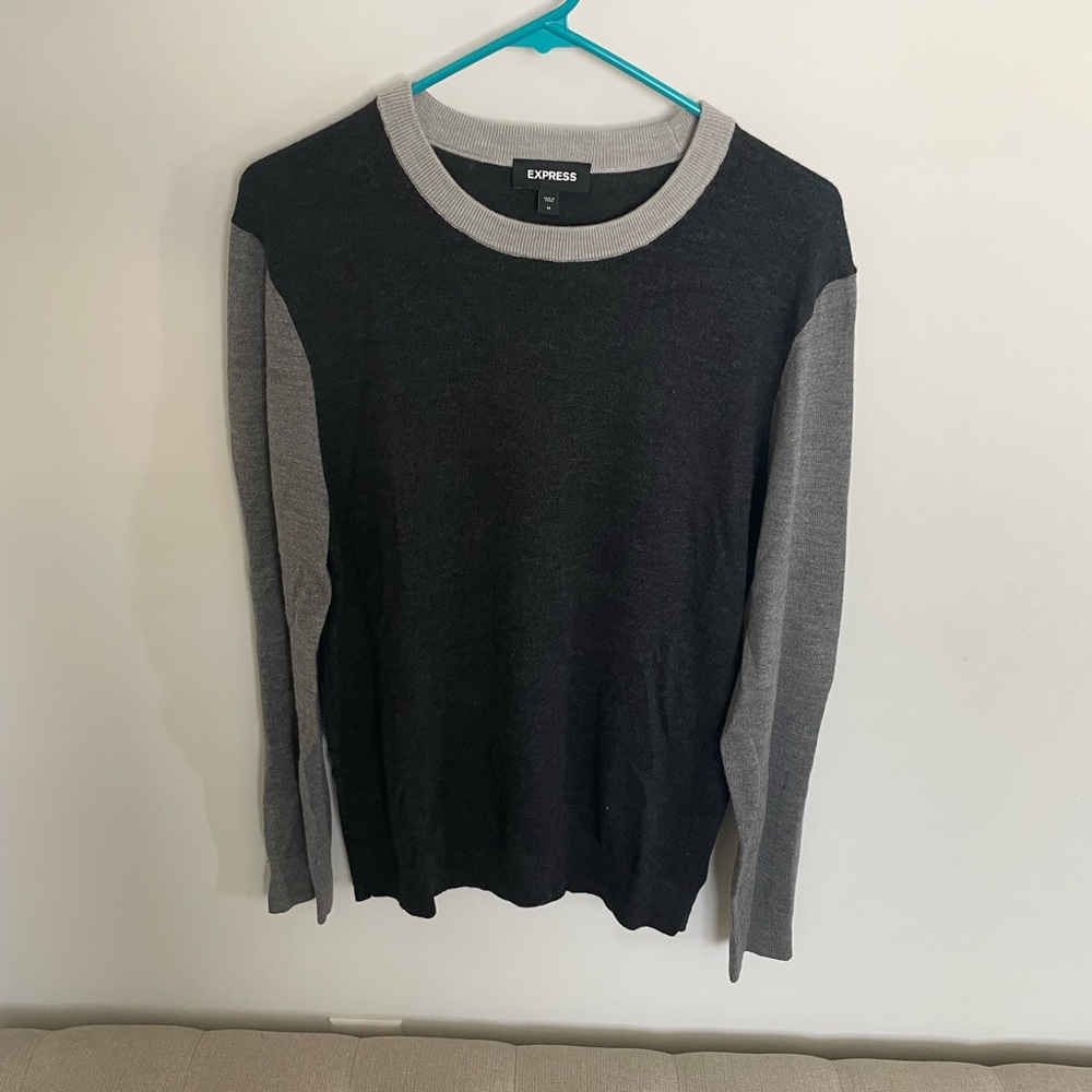 Express Black and Gray Mens Sweater